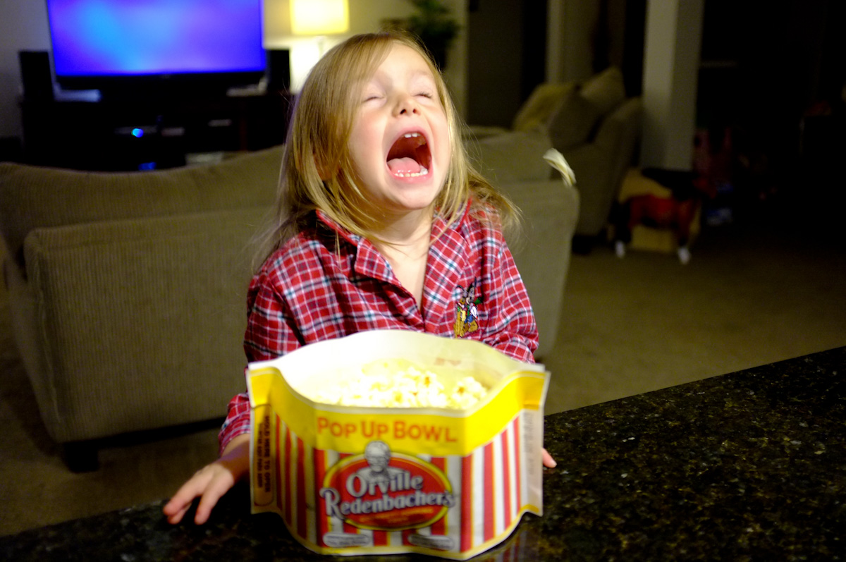The Krauska Family Blog My girl loves popcorn